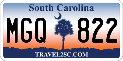 SC license plate MGQ822