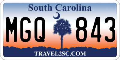SC license plate MGQ843