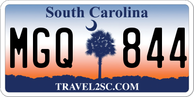 SC license plate MGQ844