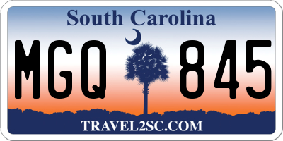 SC license plate MGQ845