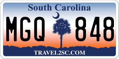 SC license plate MGQ848