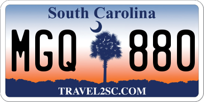 SC license plate MGQ880