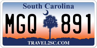 SC license plate MGQ891