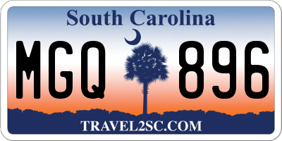 SC license plate MGQ896