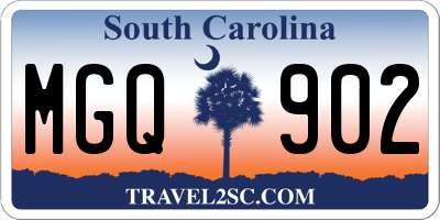 SC license plate MGQ902