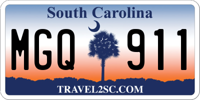 SC license plate MGQ911