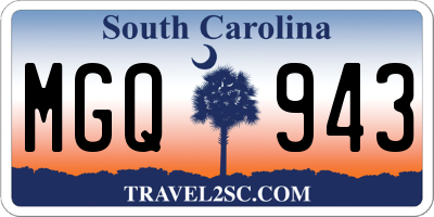 SC license plate MGQ943