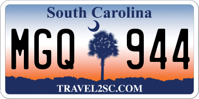 SC license plate MGQ944