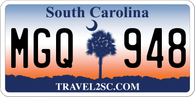 SC license plate MGQ948