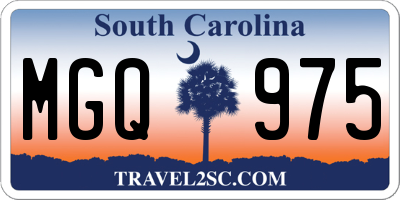 SC license plate MGQ975