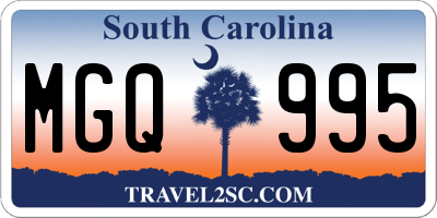 SC license plate MGQ995