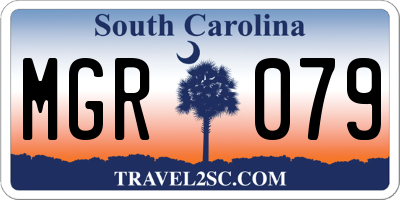 SC license plate MGR079