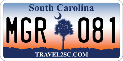 SC license plate MGR081