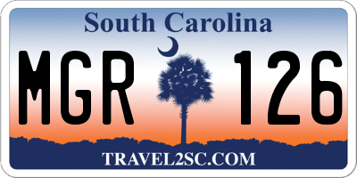 SC license plate MGR126