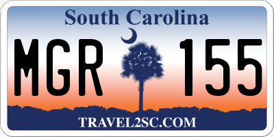 SC license plate MGR155