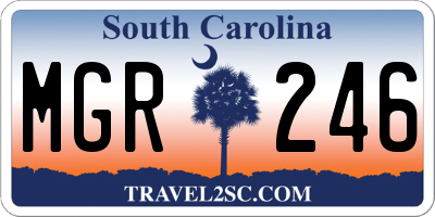 SC license plate MGR246