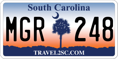 SC license plate MGR248