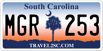 SC license plate MGR253