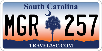 SC license plate MGR257