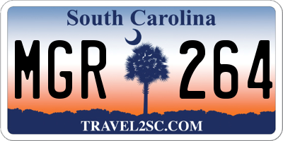 SC license plate MGR264