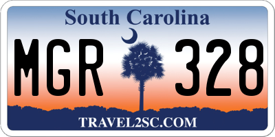 SC license plate MGR328