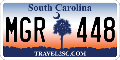 SC license plate MGR448