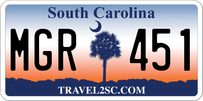 SC license plate MGR451