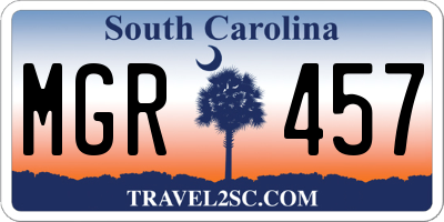 SC license plate MGR457