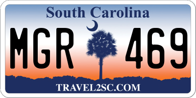 SC license plate MGR469