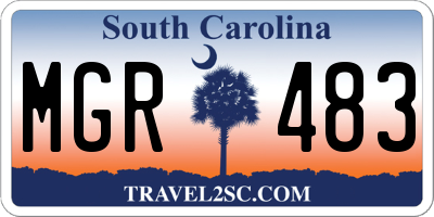 SC license plate MGR483