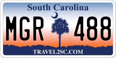 SC license plate MGR488