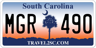 SC license plate MGR490