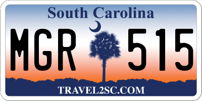 SC license plate MGR515