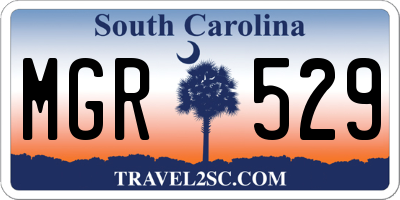 SC license plate MGR529