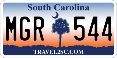 SC license plate MGR544