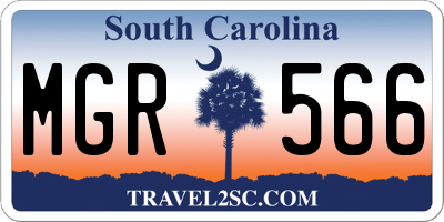SC license plate MGR566