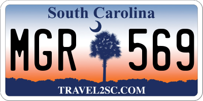 SC license plate MGR569
