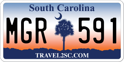 SC license plate MGR591