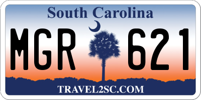 SC license plate MGR621