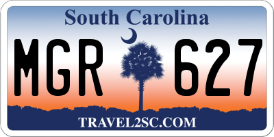 SC license plate MGR627