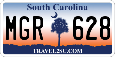 SC license plate MGR628