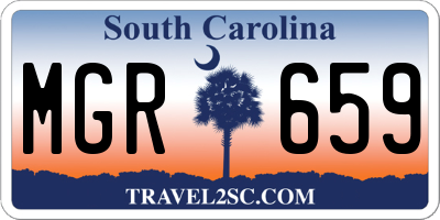 SC license plate MGR659