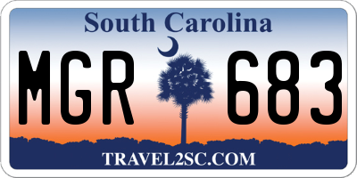 SC license plate MGR683