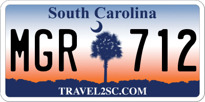 SC license plate MGR712