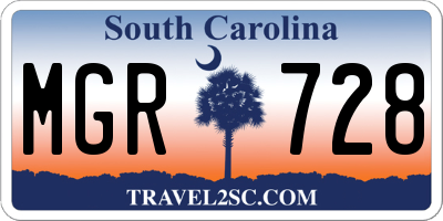 SC license plate MGR728
