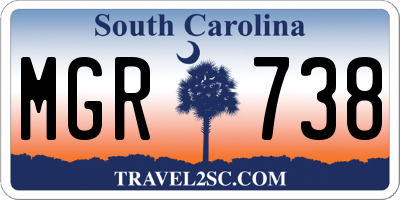 SC license plate MGR738