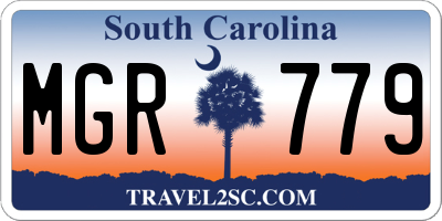 SC license plate MGR779