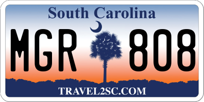 SC license plate MGR808