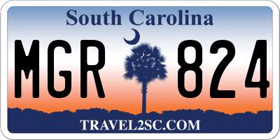 SC license plate MGR824