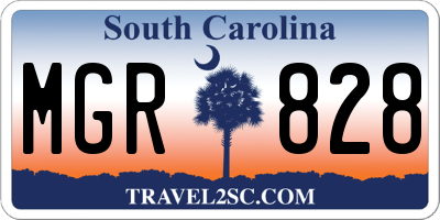 SC license plate MGR828
